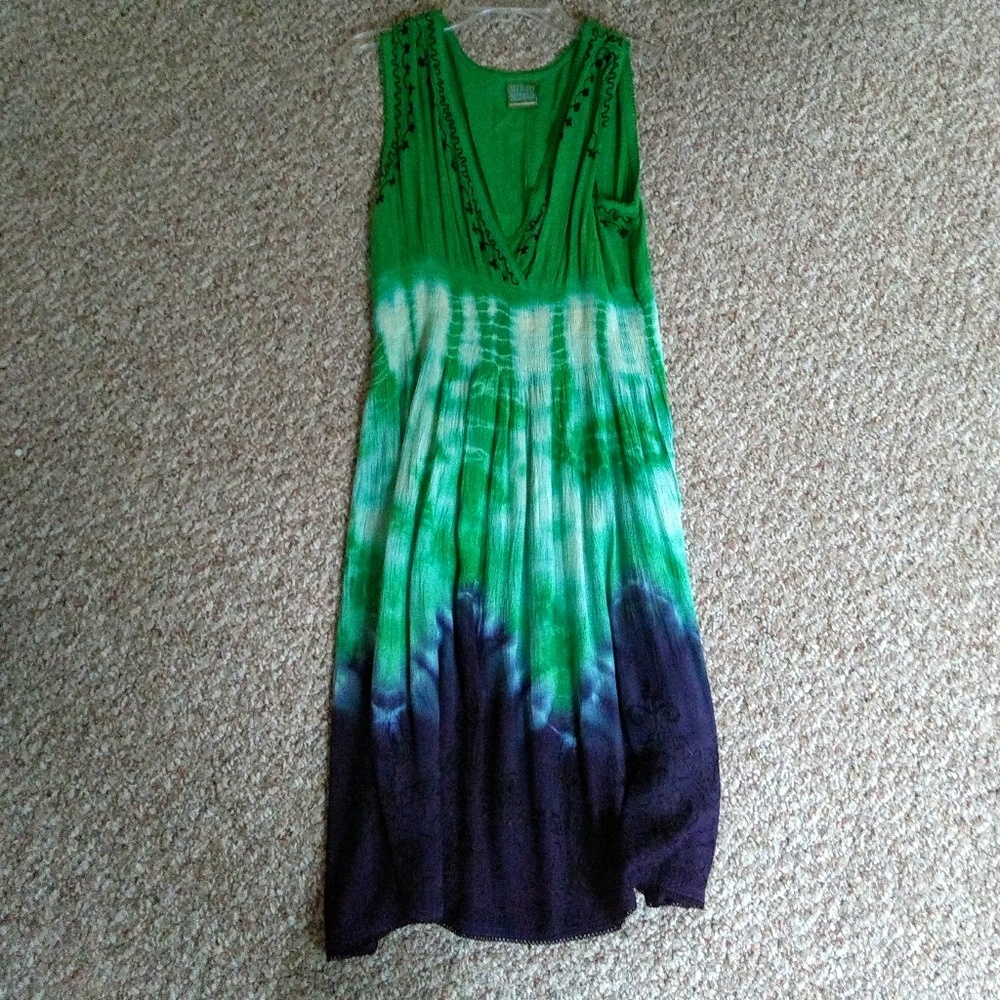 Urban Nomad gauzy tie-dye dress